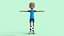 3D Cartoon Footballer Rigged model