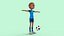 3D Cartoon Footballer Rigged model