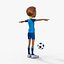 3D Cartoon Footballer Rigged model