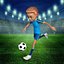 3D Cartoon Footballer Rigged model