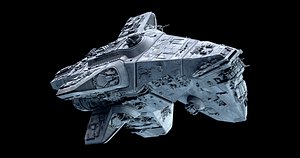 3D mandalorian cruiser space ship