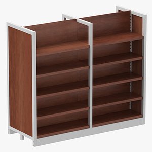 Wooden Shelving System 54 Double Shelf and Side Panel