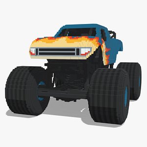 3D Voxel Monster Truck model
