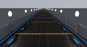 3D model sci fi bridge