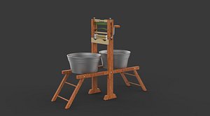 Antique washing machine 3D model 3D model