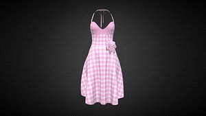 3D Barbie Dress V4 In Low Poly