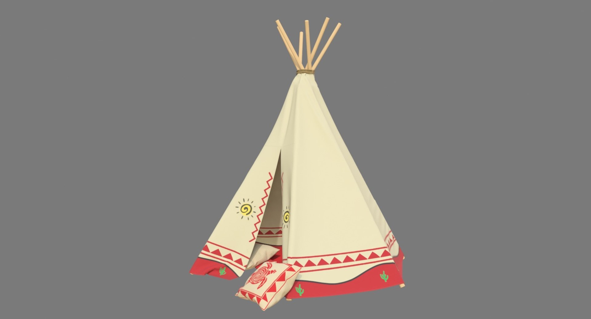 Tepee 01 4 3D Model - TurboSquid 1358046
