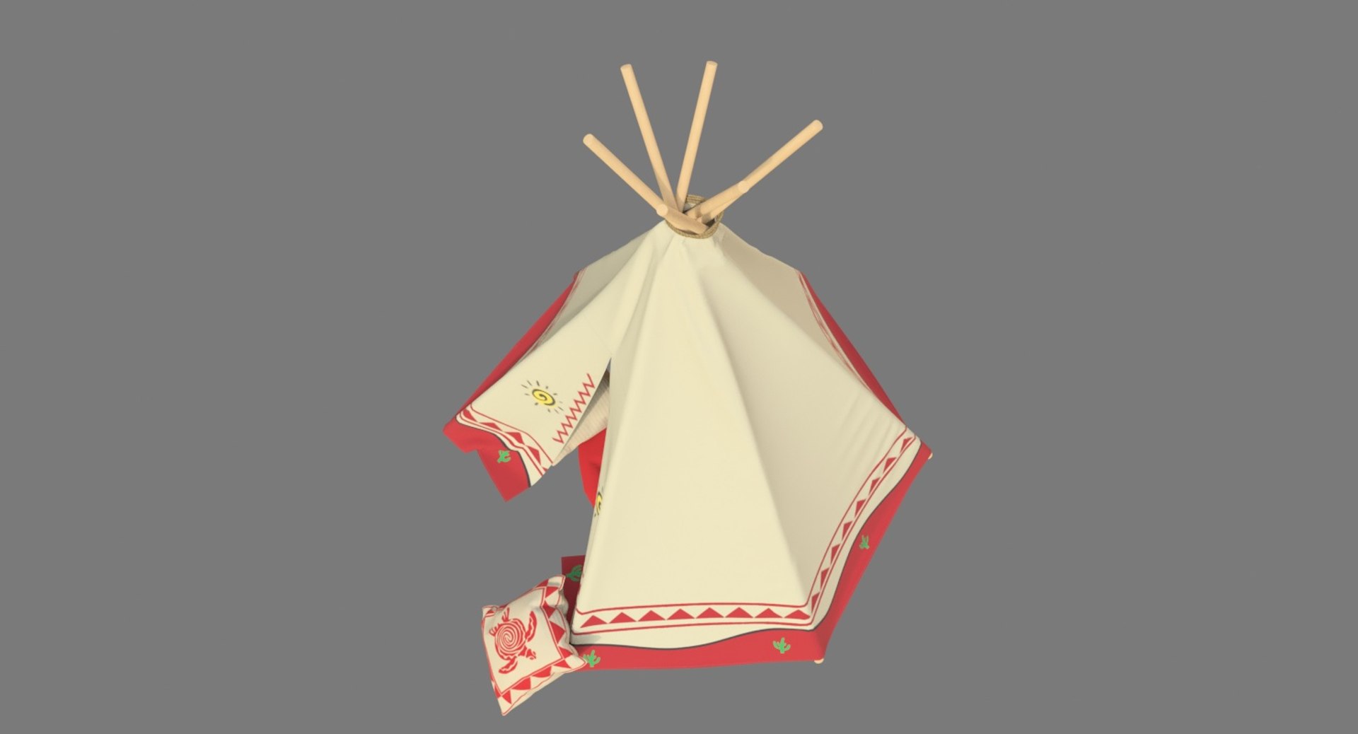 Tepee 01 4 3D Model - TurboSquid 1358046