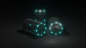 sci-fi barrel 3D model