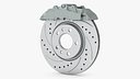 Slotted Ventilated Brake Disc with Grey Caliper