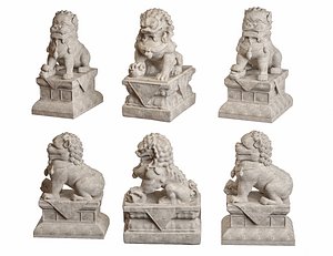 Stone Lion Sculpture Lion Statue model