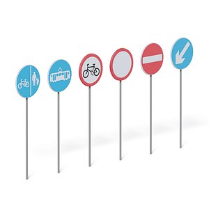 Traffic Signs 3D Model