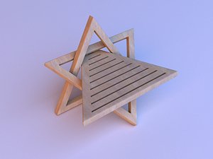 Design wood coffee table 3D
