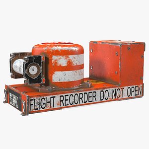 3D model black box flight recorder