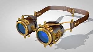 steampunk goggles 3d c4d