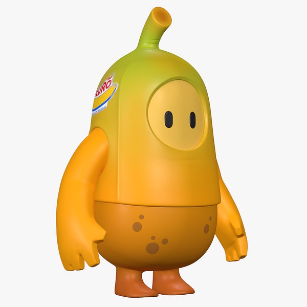 3D Fall Guys Banana Game Character and Assets 8K