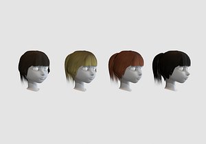 hairstyle in 4 colors
