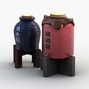 japanese wine 3D