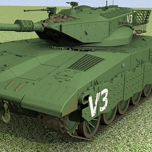 Tank Merkava II Mental Ray