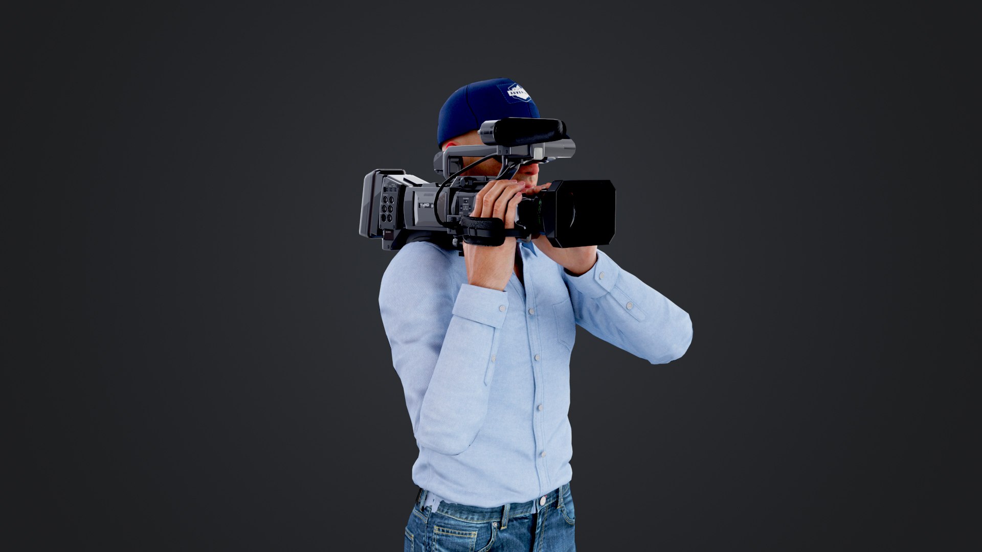 3D Reporter and  Cameraman https://p.turbosquid.com/ts-thumb/7h/bHcg6m/Zm/cameraman_121/jpg/1741752509/1920x1080/fit_q87/8c25085d04ad9188bd47ee9155cde4a3f1071f3e/cameraman_121.jpg