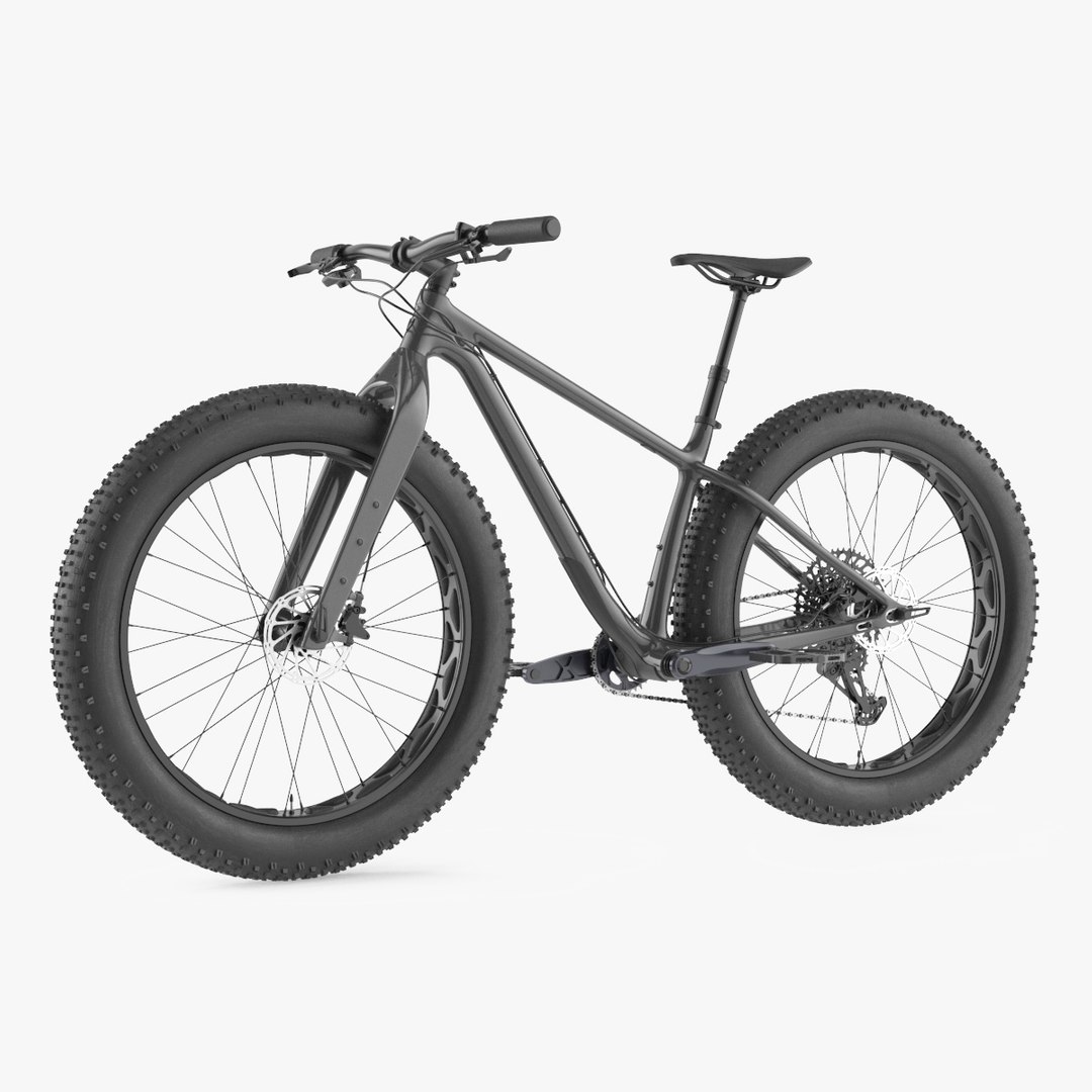 Trek Bike Grey 3D model preview