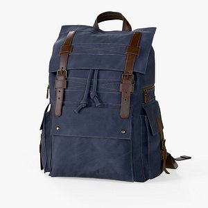 3D Backpack Iceland Blue model