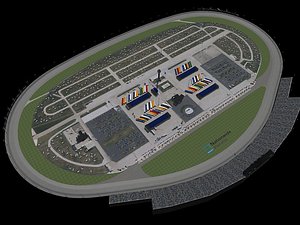 3d model chicagoland track oval