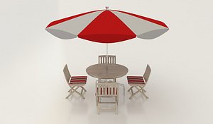 3d umbrella seating