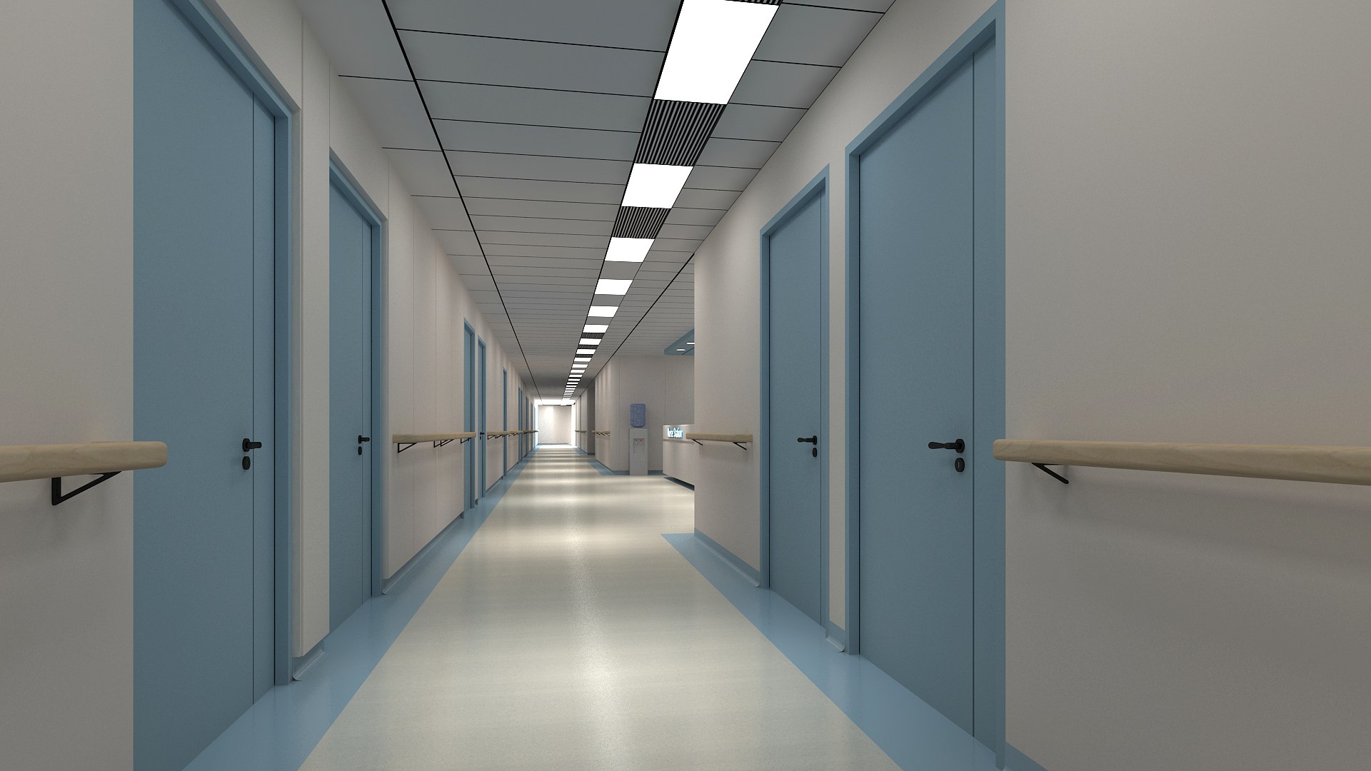 Hospital Hallway 05 3D Model - TurboSquid 2105016