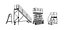 3D Aircraft Maintenance Ladders Collection model