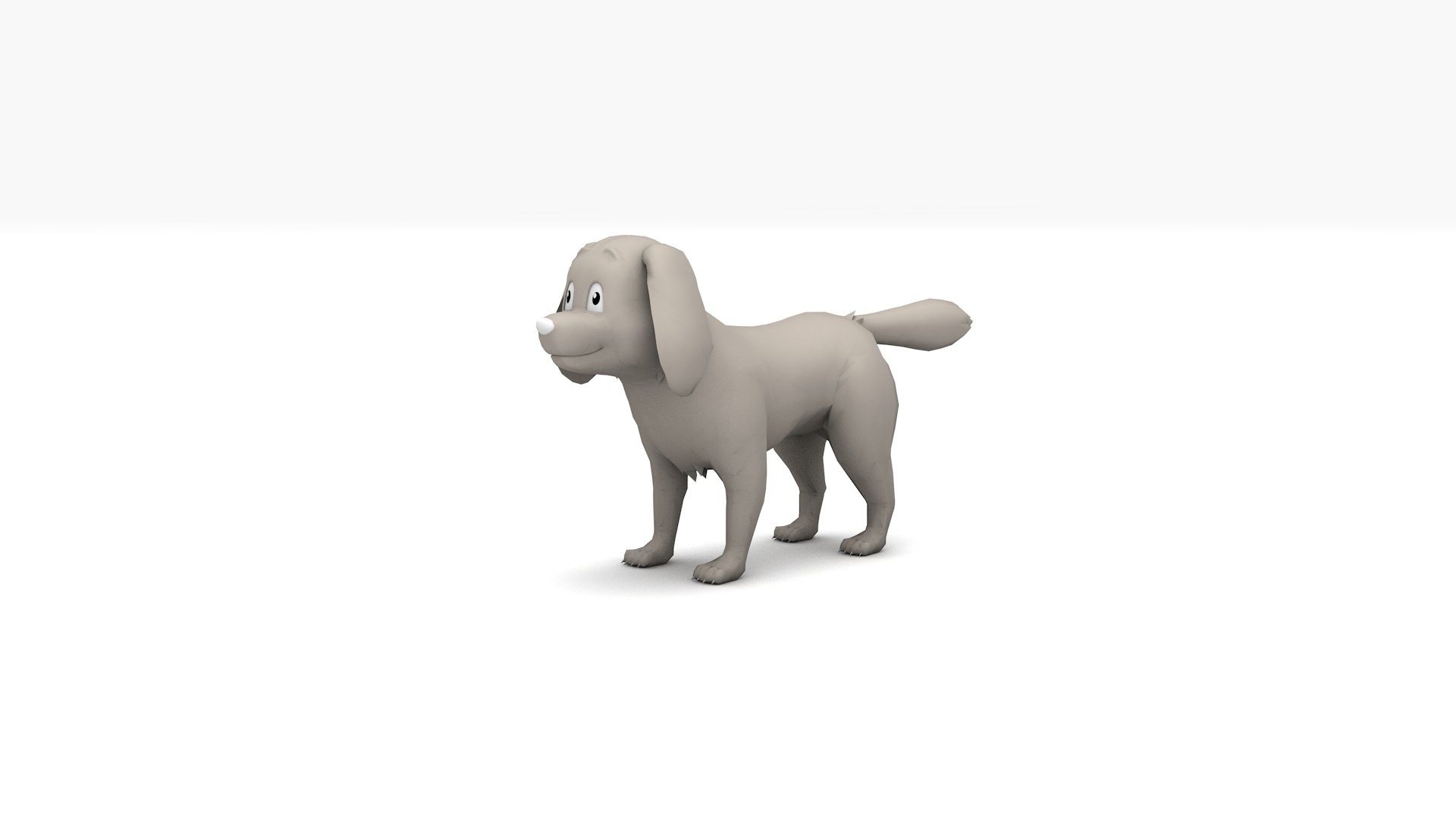 3d Cartoon Puppy Model - Turbosquid 2073628