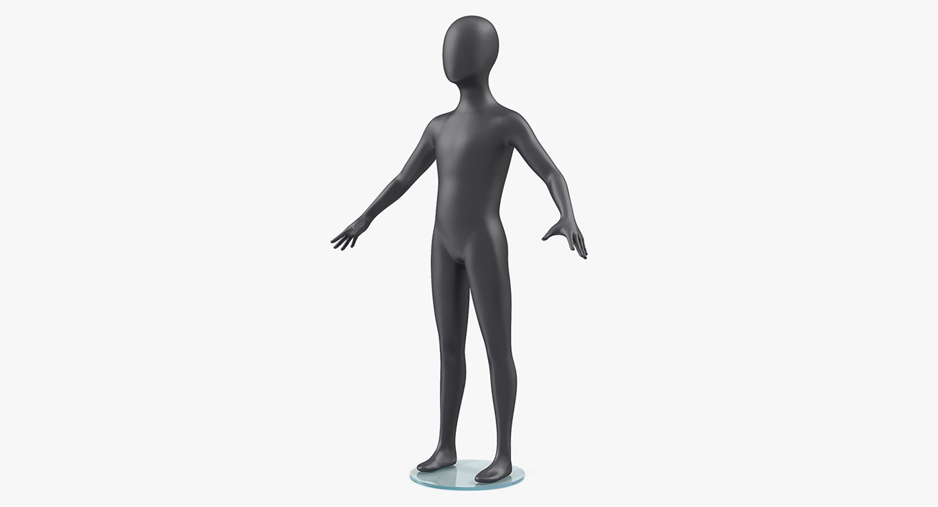Child Mannequin Dark 3D Model 3D model preview