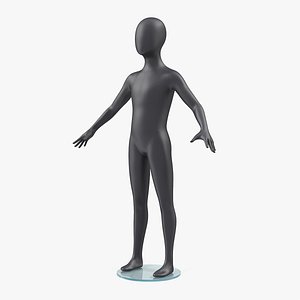 Child Mannequin Dark 3D Model
