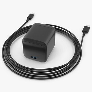 USB-C Wall Charger With Cable Black