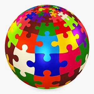 3D colored sphere puzzle v