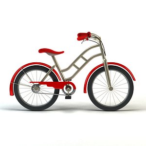 3d model of simple cartoon bicycle