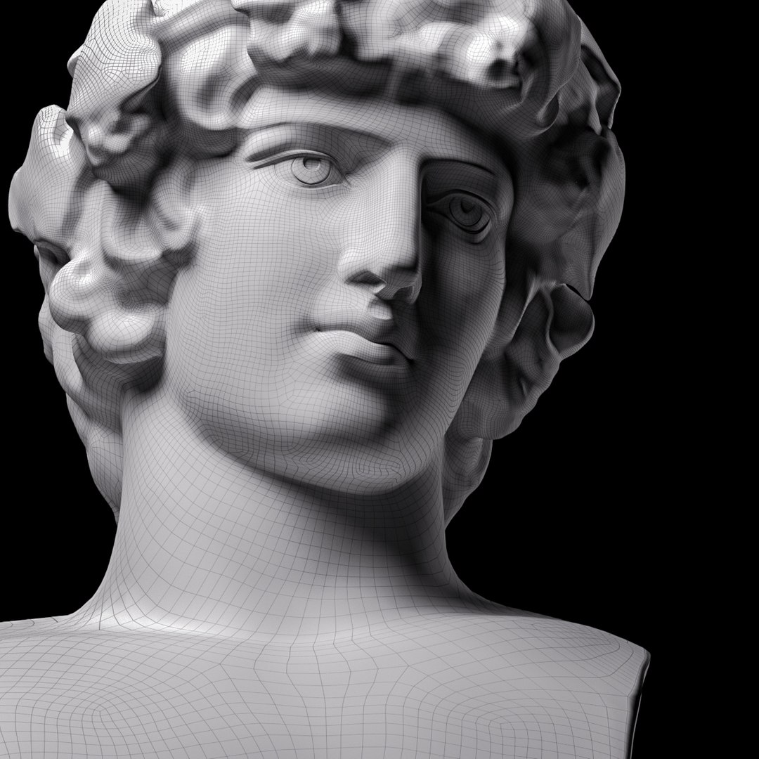 3D bust antinous model - TurboSquid 1554418