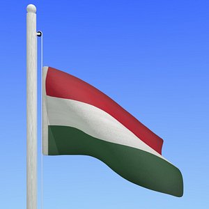 flag hungary - loop 3d max