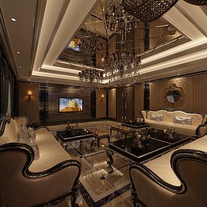 Lounge and Karaoke Room 3D model