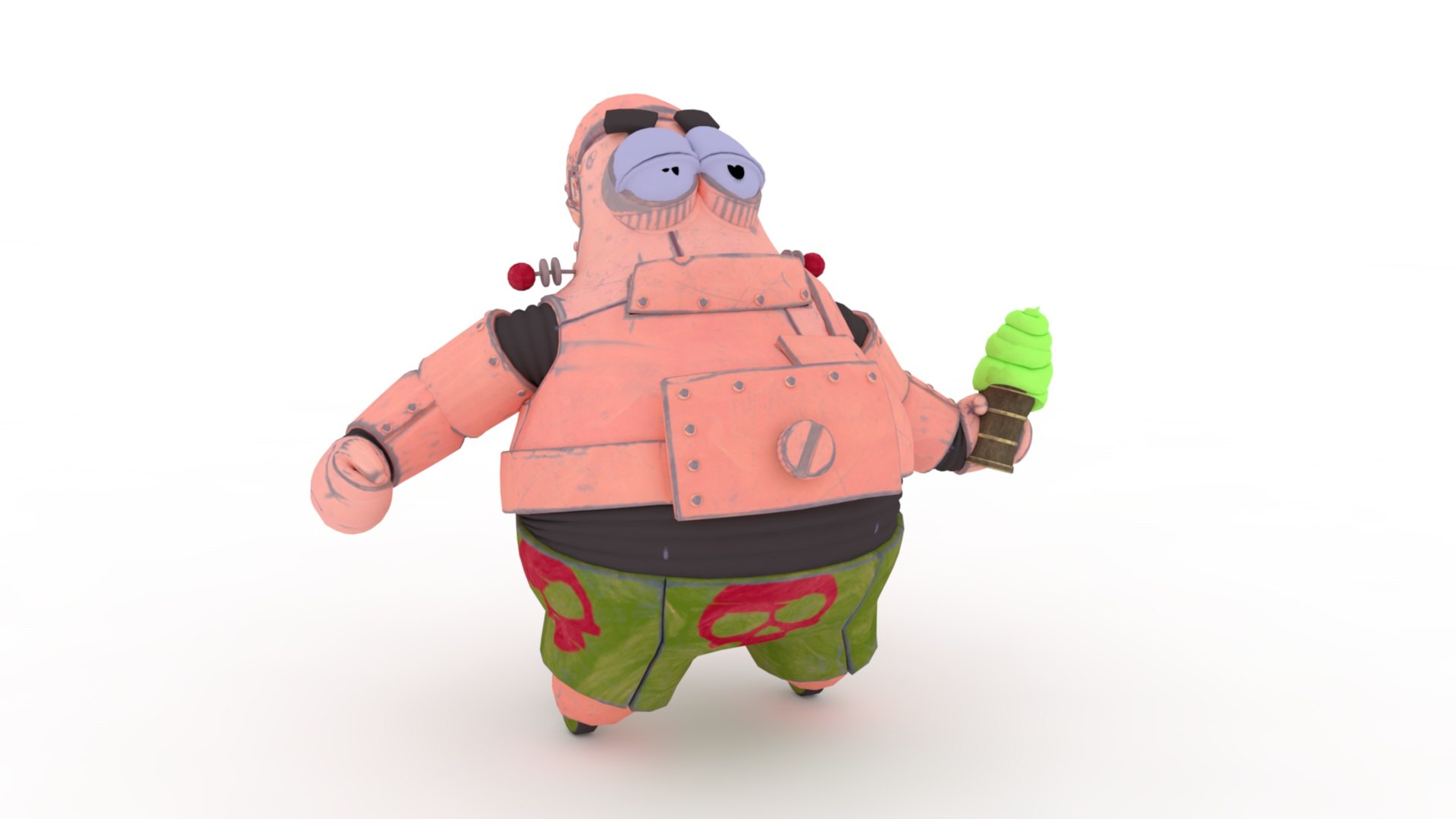 Robot Patrick Rigged And Animated Model - TurboSquid 2336990