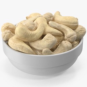 Cashews in White Bowl