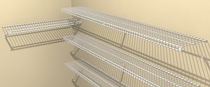 3d closet shelving model