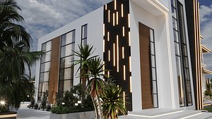 villa modern exterior 3D model 3D model