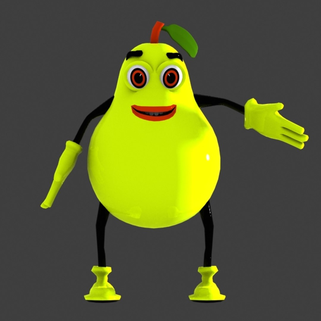 3d Pear Character