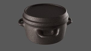 Electric Cooking Pot Rusted Metal Version 3D model