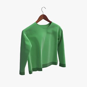 cloth hanger wooden 01 model