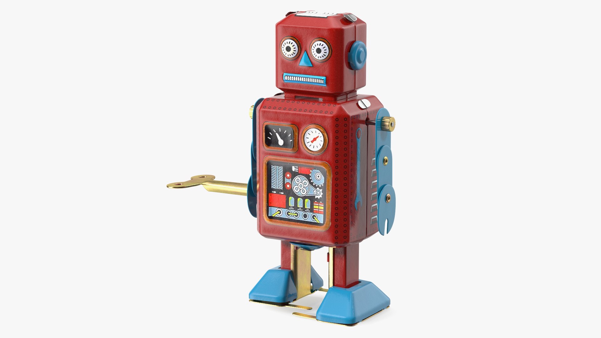 Tin Toy Retro Robot Rigged for Modo 3D model preview