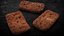 Panino di pane croccante dietetico 3D PBR Pack Low-poly