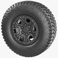 Offroad Terrain Tire Rim Black