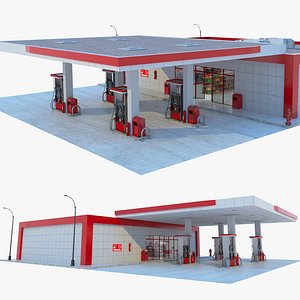 Petrol Station - High Detail 3D